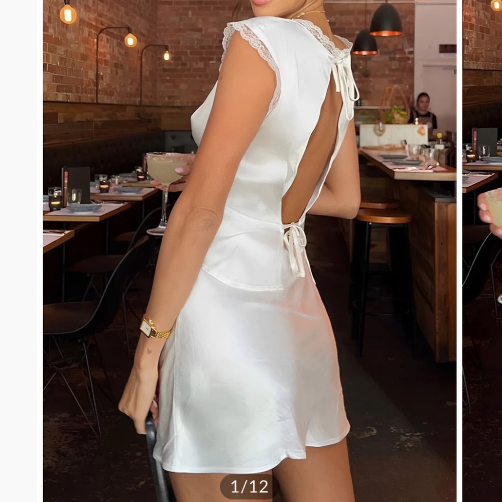 Commense lace trim satin skirt set - NEVER WORN